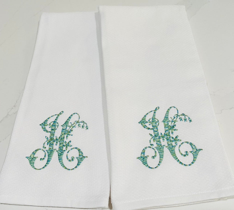 White Pique Cotton Dish Towel