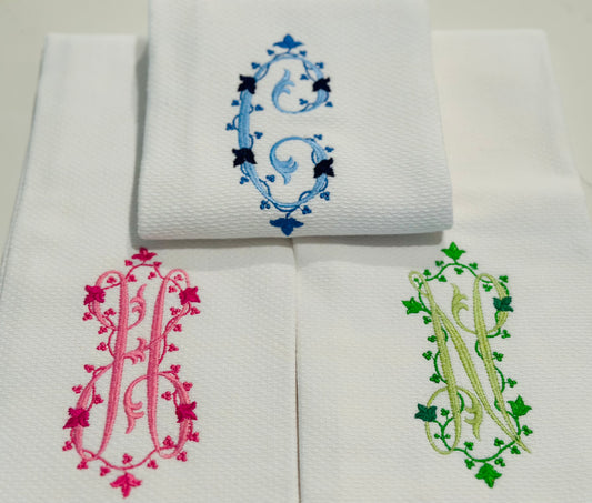 White Pique Cotton Dish Towel