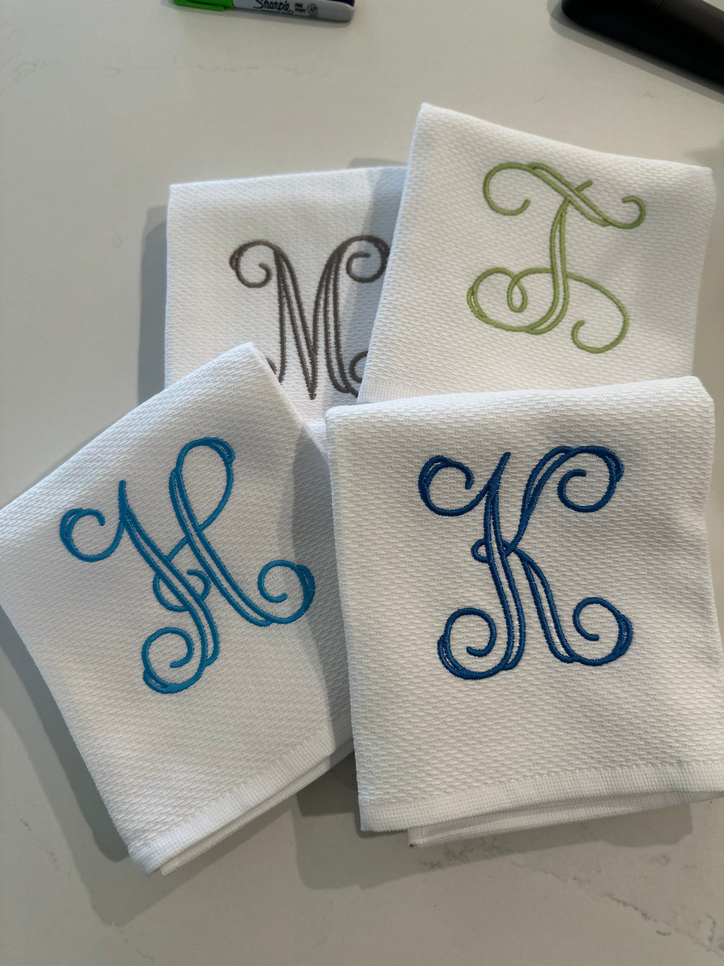 White Pique Cotton Dish Towel