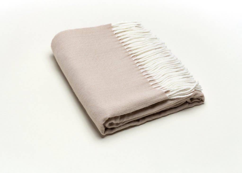 Fringed Herringbone Throw